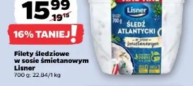 Filety śledziowe w sosie śmietanowym Lisner