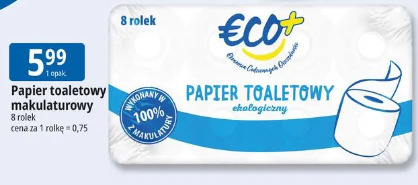 Eco+ Papier toaletowy makulaturowy