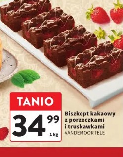 Biszkopt kakaowy z porzeczkami i truskawkami Vandemoortele