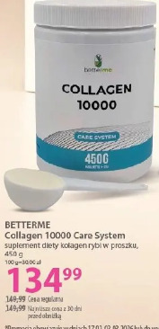 Betterme Collagen 10000 Care System suplement diety kolagen rybi w proszku