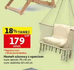 Hamak ażurowy z oparciem