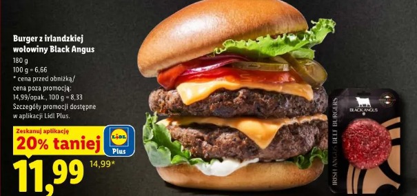 Burger z irlandzkiej wołowiny Black Angus