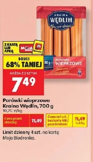 Parówki wieprzowe Kraina Wędlin