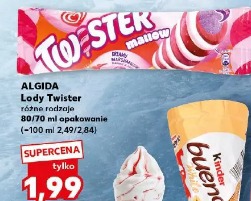 Algida Lody Twister różne rodzaje