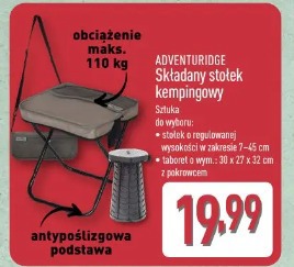 Adventuridge Składany stołek kempingowy