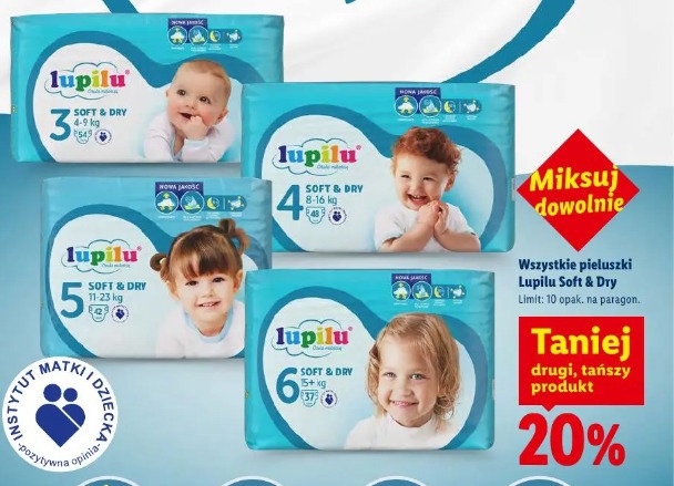 Lupilu Soft & Dry oddychające pieluszki