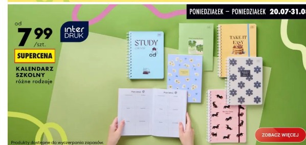 Interdruk kalendarz szkolny różne rodzaje