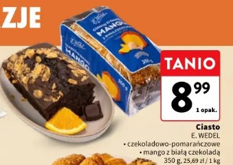 Ciasto E. Wedel czekoladowo-pomarańczowe, mango z białą czekoladą