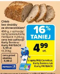 Chleb bez drożdży ze słonecznikiem Carrefour