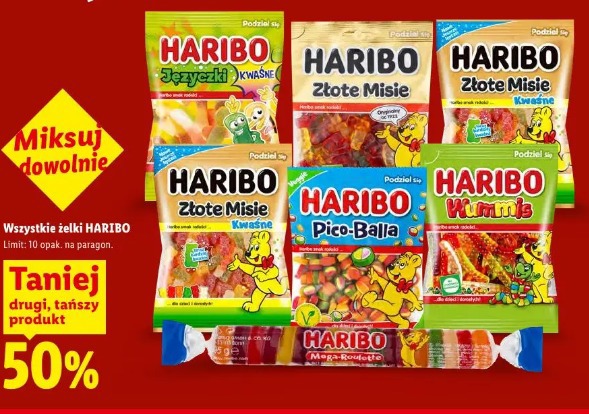 Wszystkie żelki Haribo