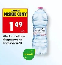 Woda źródlana niegazowana Primavera