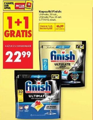 Kapsułki Finish Ultimate 30 szt. Ultimate Plus 25 szt.
