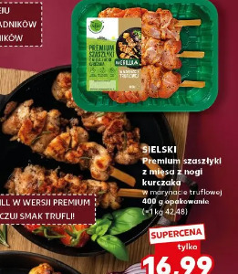Sielski Premium szaszłyki z mięsa z nogi kurczaka w marynacie truflowej