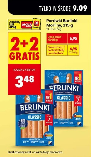 Parówki Berlinki Morliny
