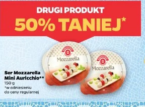 Ser Mozzarella Mini Auricchio drugi produkt 50% taniej