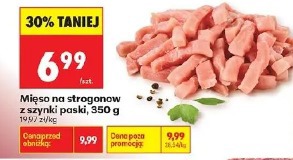 Mięso na strogonow z szynki paski