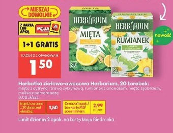 Herbatka ziołowo-owocowa Herbarium mięta, rumianek