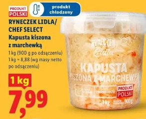 Ryneczek Lidla/Chef Select Kapusta kiszona z marchewką
