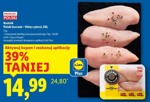 Polski kurczak – filety z piersi XXL Rzeźnik