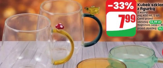 Kubek szklany z figurką
