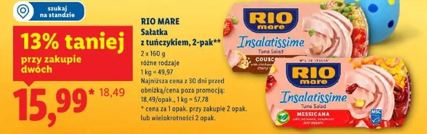 Rio Mare Sałatka z tuńczykiem, 2-pak