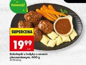 Eskalopki z indyka z sosem pieczeniowym