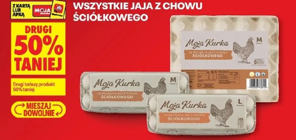 Wszystkie jaja z chowu ściółkowego drugi 50% taniej