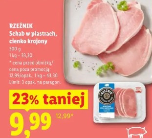 Rzeźnik Schab w plastrach, cienko krojony