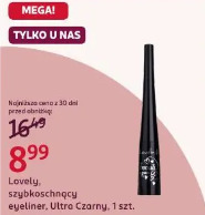 Lovely, szybkoschnący eyeliner, Ultra Czarny