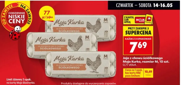 Jaja z chowu ściółkowego Moja Kurka