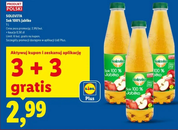 Solevita Sok 100% jabłko