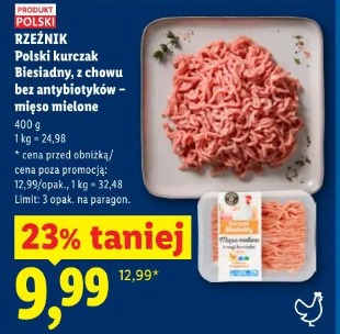 Rzeźnik Polski kurczak Biesiadny, z chowu bez antybiotyków – mięso mielone