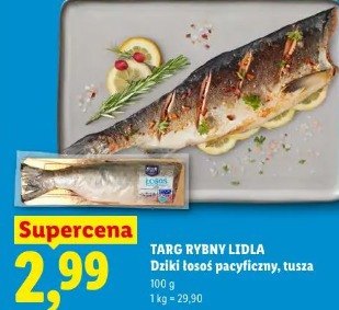 Targ Rybny Lidla Dziki łosoś pacyficzny, tusza