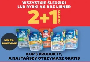Wszystkie śledziki lub rybki na raz Lisner