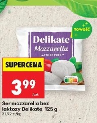 Ser mozzarella bez laktozy Delikate