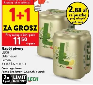 Napój piwny Lech Elderflower Lemon