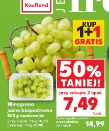 Winogrona jasne bezpestkowe