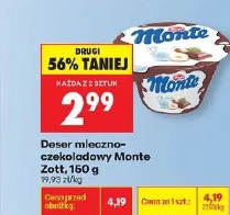 Deser mleczno-czekoladowy Monte Zott