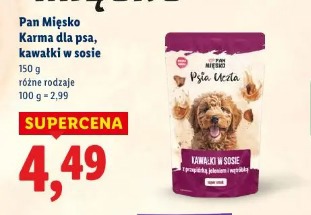 Pan Mięsko Karma dla psa, kawałki w sosie