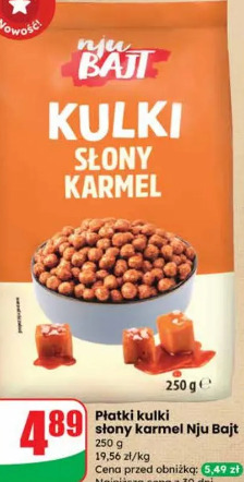 Płatki kulki słony karmel Nju Bajt