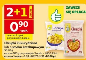 Chrupki kukurydziane lub o smaku ketchupowym