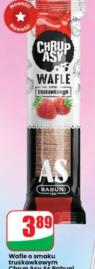 Wafle o smaku truskawkowym Chrup Asy AS Babuni