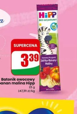 Batonik owocowy jabłko banan malina Hipp