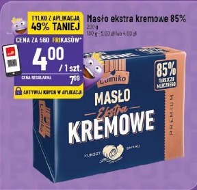 Masło ekstra kremowe 85% Lumiko