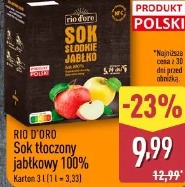Rio D'Oro Sok tłoczony jabłkowy 100%