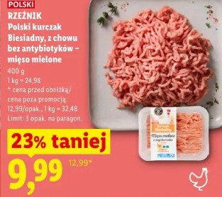 Rzeźnik Polski kurczak Biesiadny, z chowu bez antybiotyków – mięso mielone
