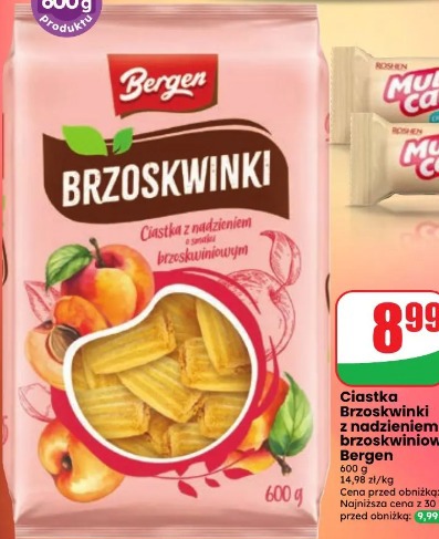 Ciastka Brzoskwinki z nadzieniem brzoskwiniowym Bergen