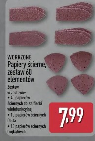WORKZONE Papiery ścierne, zestaw 60 elementów