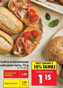 Bułka śniadaniowa pełnoziarnista