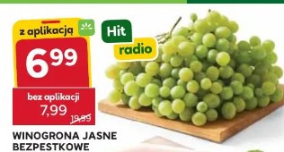 Winogrona jasne bezpestkowe